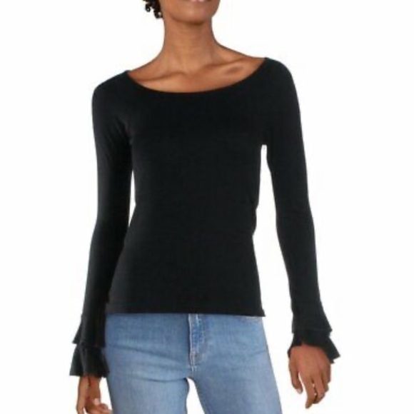 NWT Joe’s Jeans Ribbed Ruffle Wrist Shirt Top New with Tags - Picture 1 of 8